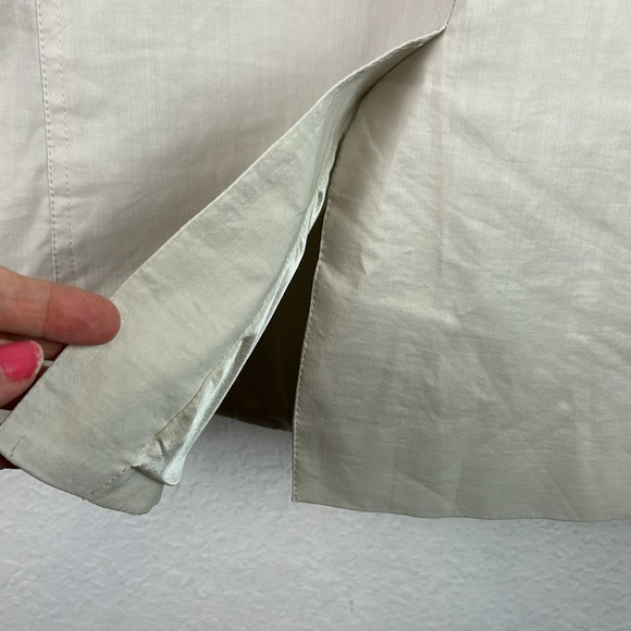 Eileen Fisher Polished Ramie A-Line Jacket Zipper Women light tan cream - Picture 5 of 8